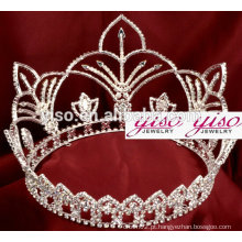 Concurso de fantasia por atacado decoração de cristal de diamante tiara princesa